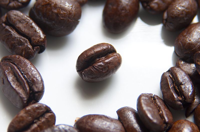 檔案:Coffee Beans Photographed in Macro.jpg